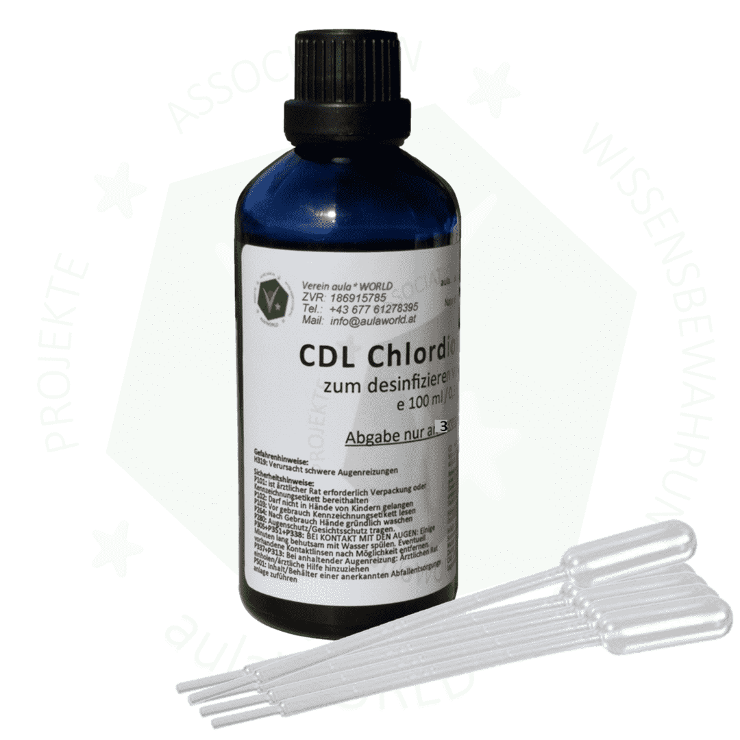 CDL Chlordioxid Wasser Desinfektion  - Travel Muster 100 ml 