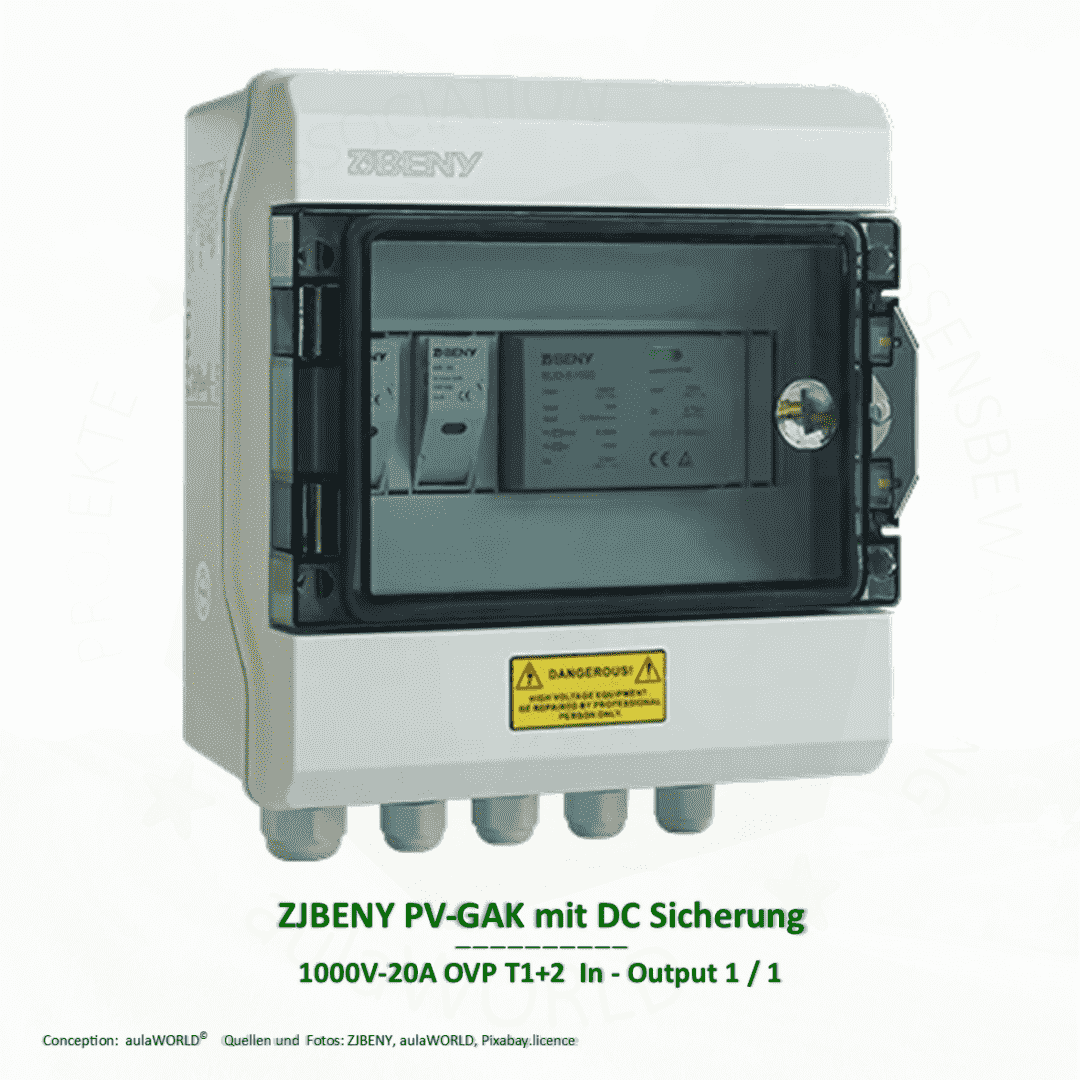 ZJBENY DC String-Box Typ 20A/1000V OVP (BHS-1/1) SPD-T1-2