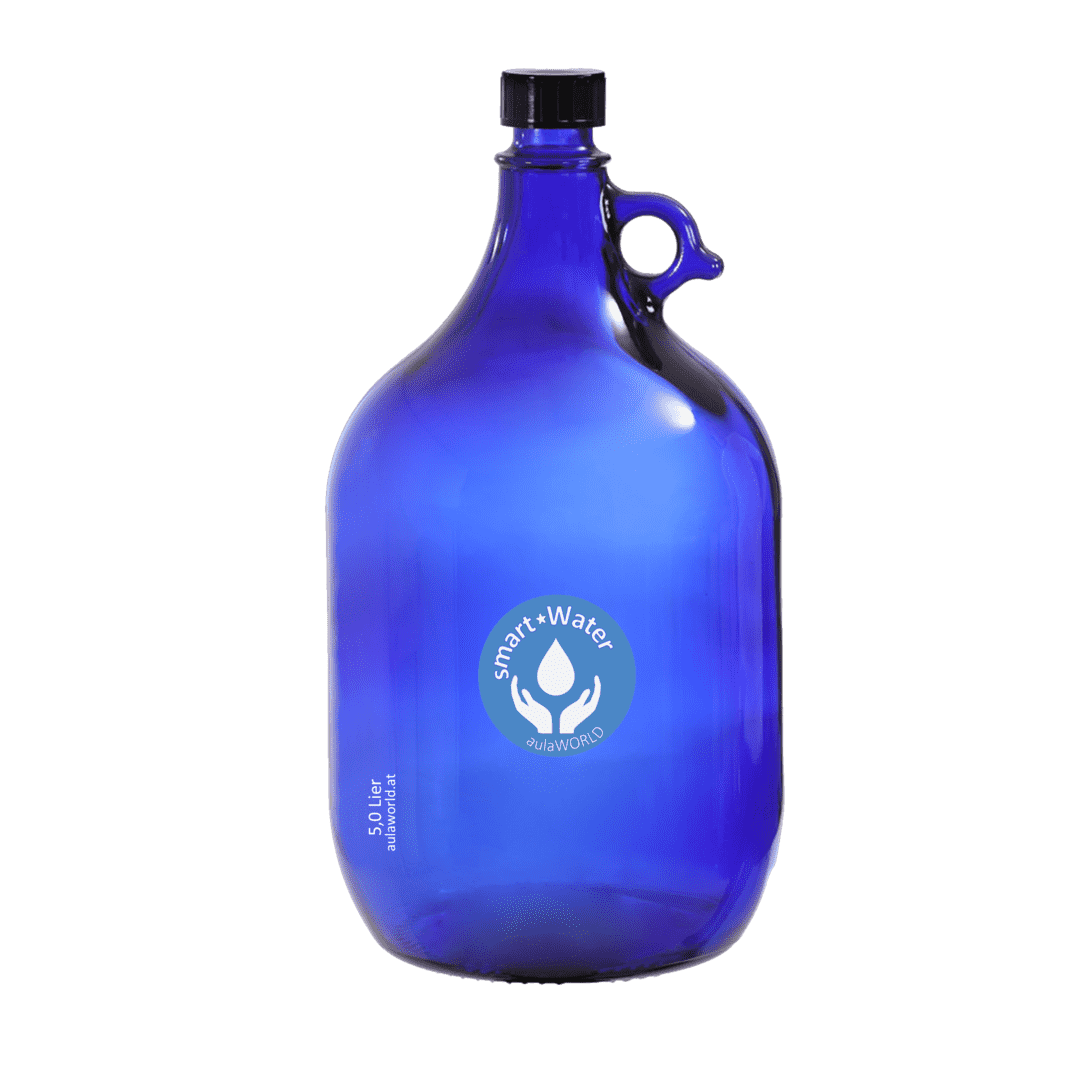 BLAUGLAS Wasser Vorrats-Flaschen 5,0 Liter 