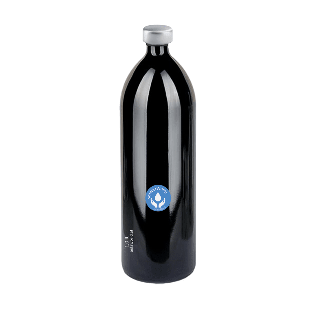 BLAUGLAS  Wasserflasche  1,0  Liter - Die Violette-Trinkflasche
