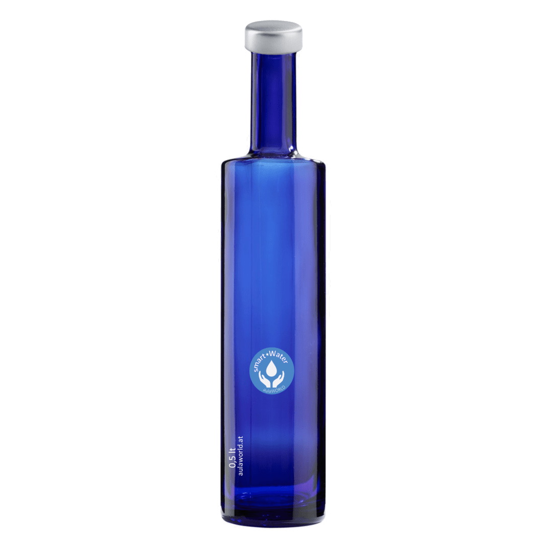 BLAUGLAS  Wasser Flaschen  0,5  Liter - Die Trinkflasche