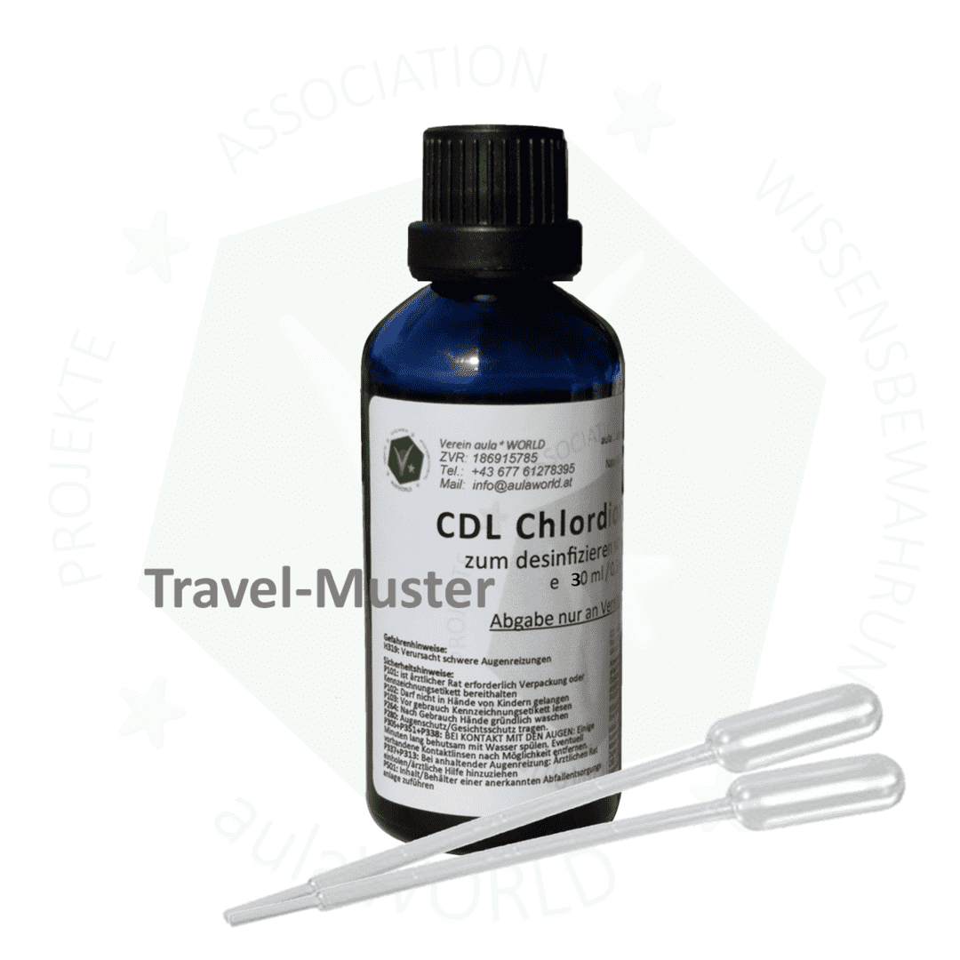 CDL Chlordioxid Wasser Desinfektion  - Travel-Test SET 30 ml