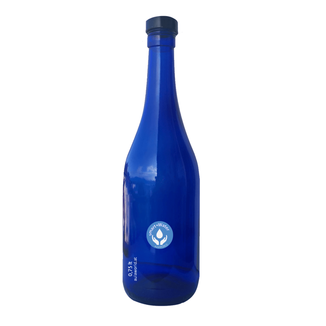 BLAUGLAS  Wasser Flaschen  0,75  Liter - Die exquisite Trinkflasche